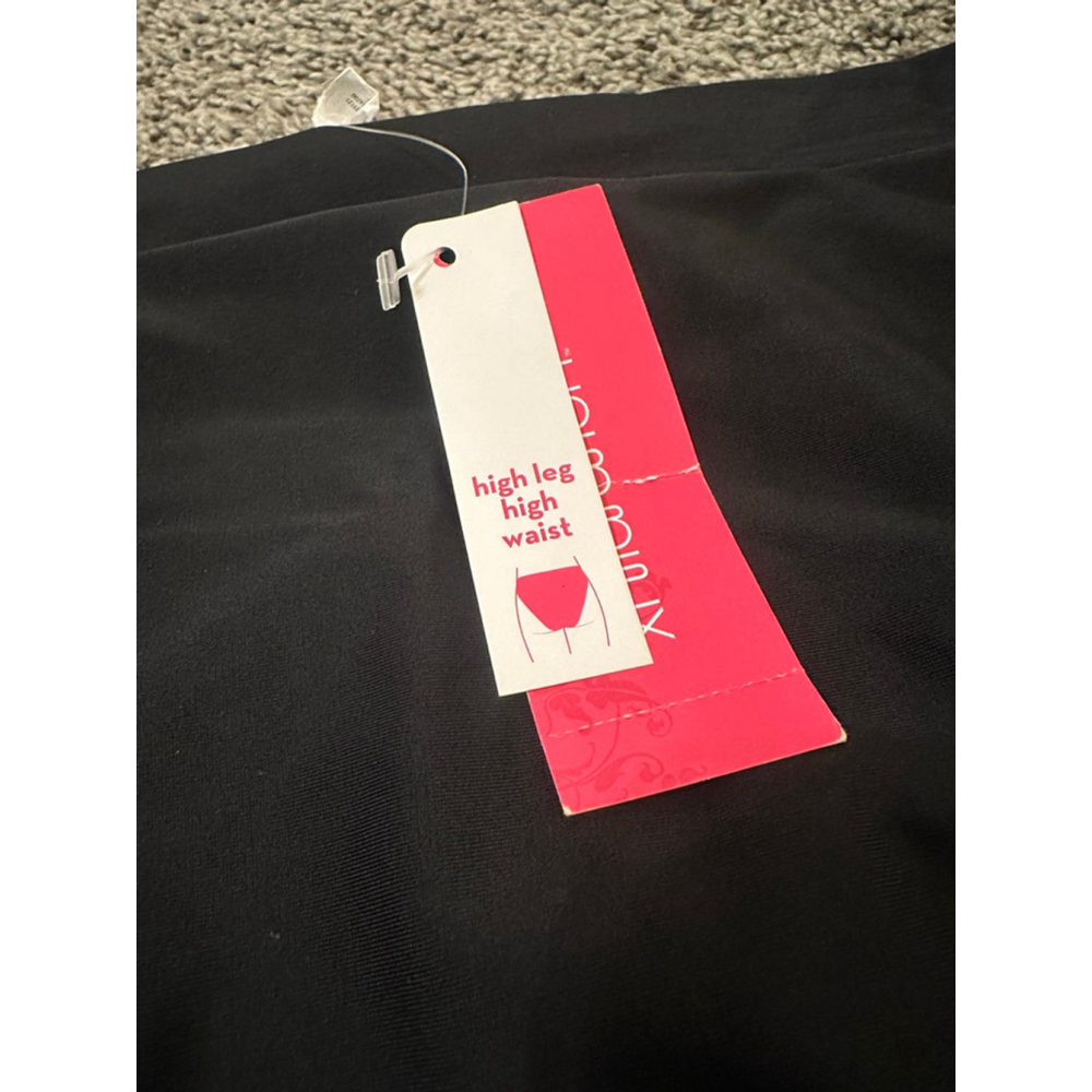NWT Xhilaration Black High Waist High Leg Bikini Bottom - Medium - Picture 2 of 7
